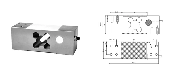 GPB147 متوفر في المخزون والتسليم السريع خلال 3 أيام، خلايا تحميل شعاع أحادية الأطراف 300 كجم 750 كجم