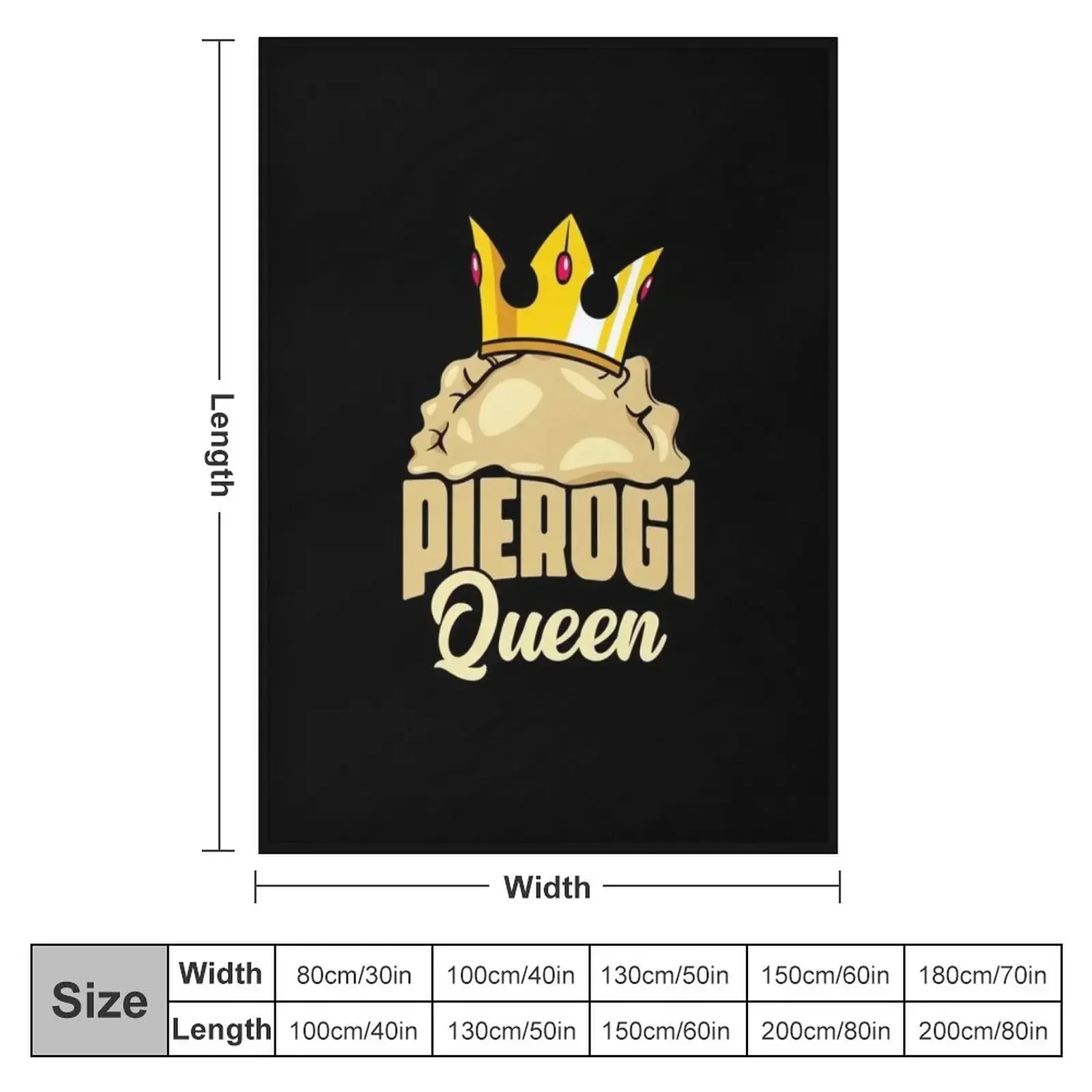 Pierogi Queen A Polish Food Cuisine For Poland Dumpling Fans Throw Blanket Designers Flannels Polar Luxury Blankets