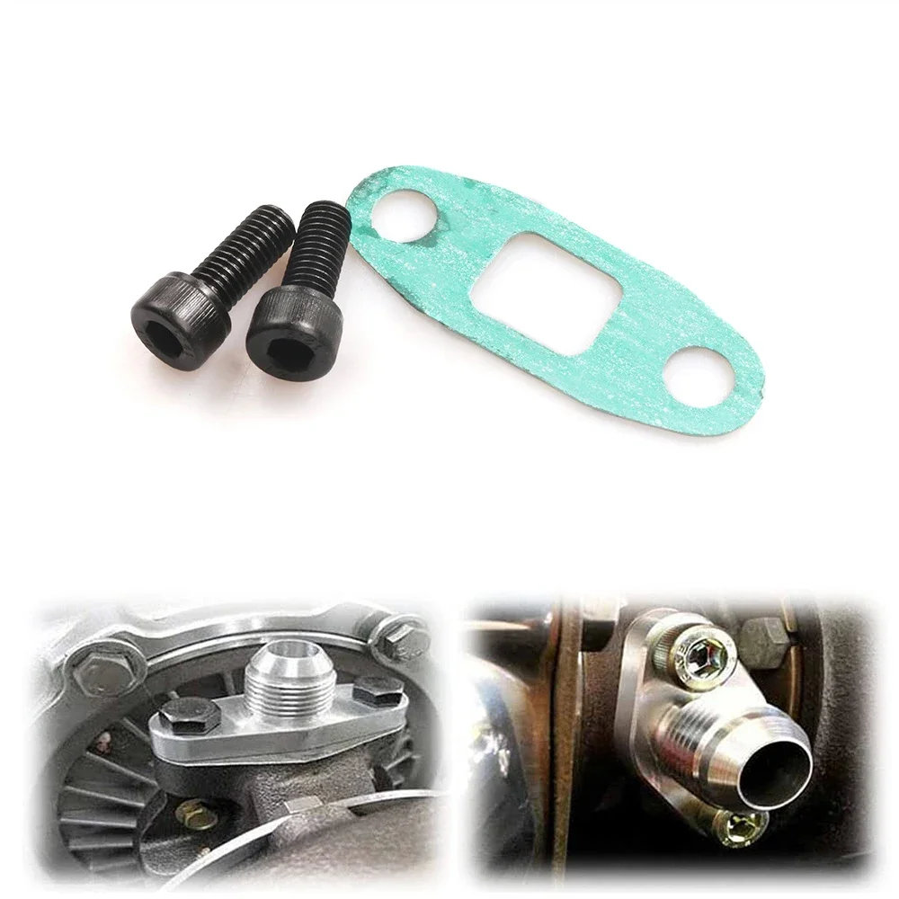 Flange Gasket Adapter Kit 10AN Garrett GT30 GT32 GT35 T3 T4 T60 Adapter Kit Turbocharger Turbo Oil Drain Outlet Flange Gasket