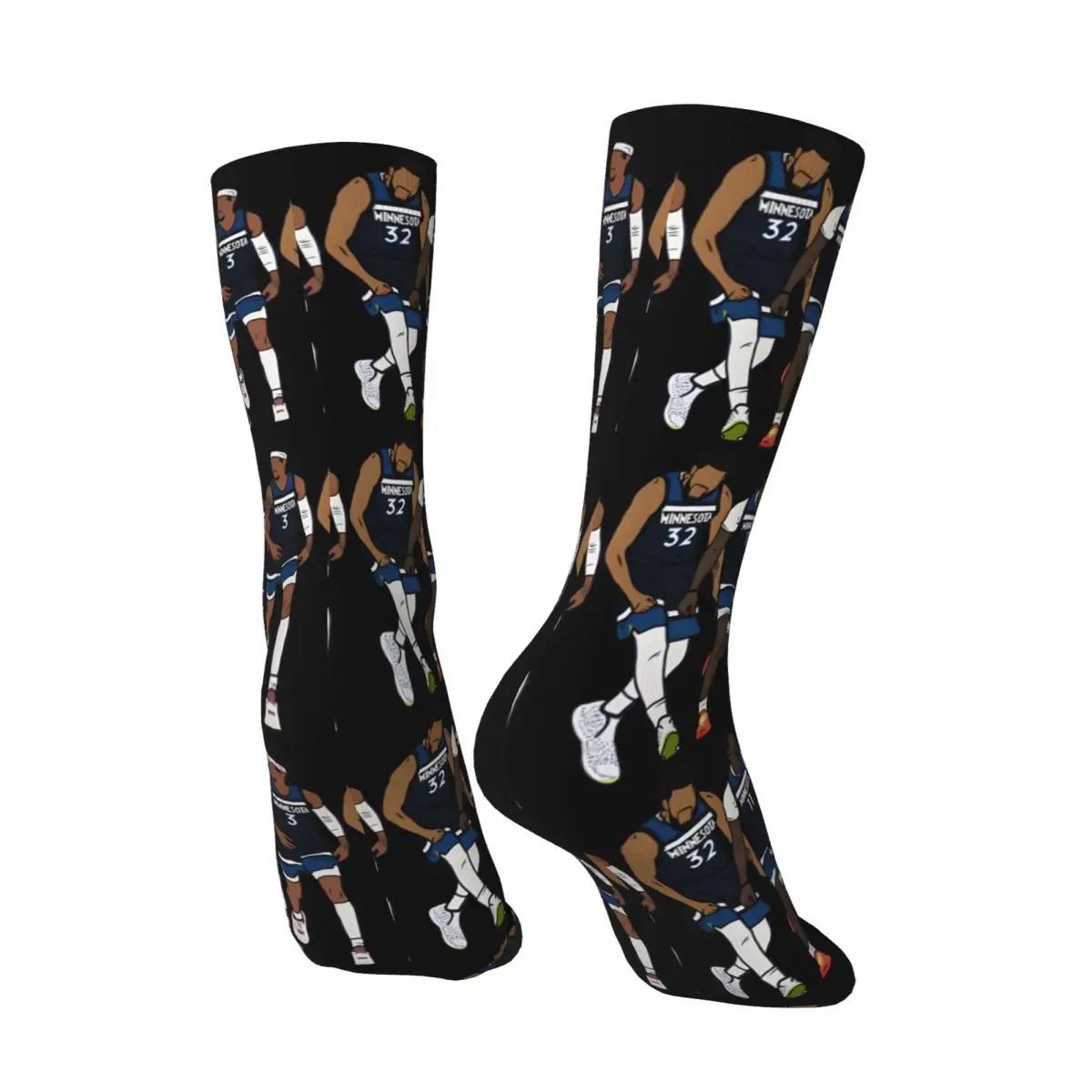 Hip Hop Vintage KAT Naz Ant Rudy Conley Mcdaniels Crazy Men's compression Socks Unisex Anthony Edwards Funny Crew Sock Boys Gift