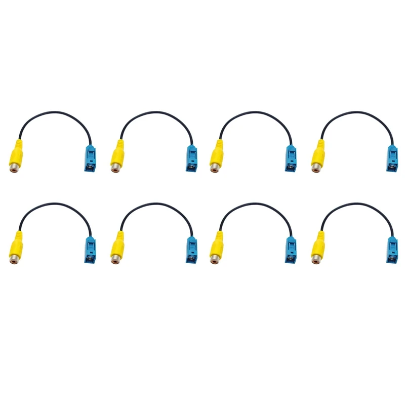 8X Fakra Reversing AV-In Camera Video Connection RCA Cable Parking Adapter - Fakra To RCA Video Cable Adapter