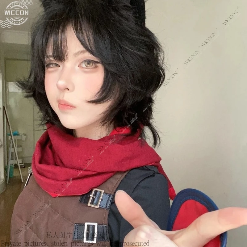

Izutsumi аниме вкусный в Dungeon косплей костюм реквизит фэнтези черные парики наряд шарф хвост для взрослых женщин набор для ролевых игр на Хэллоуин