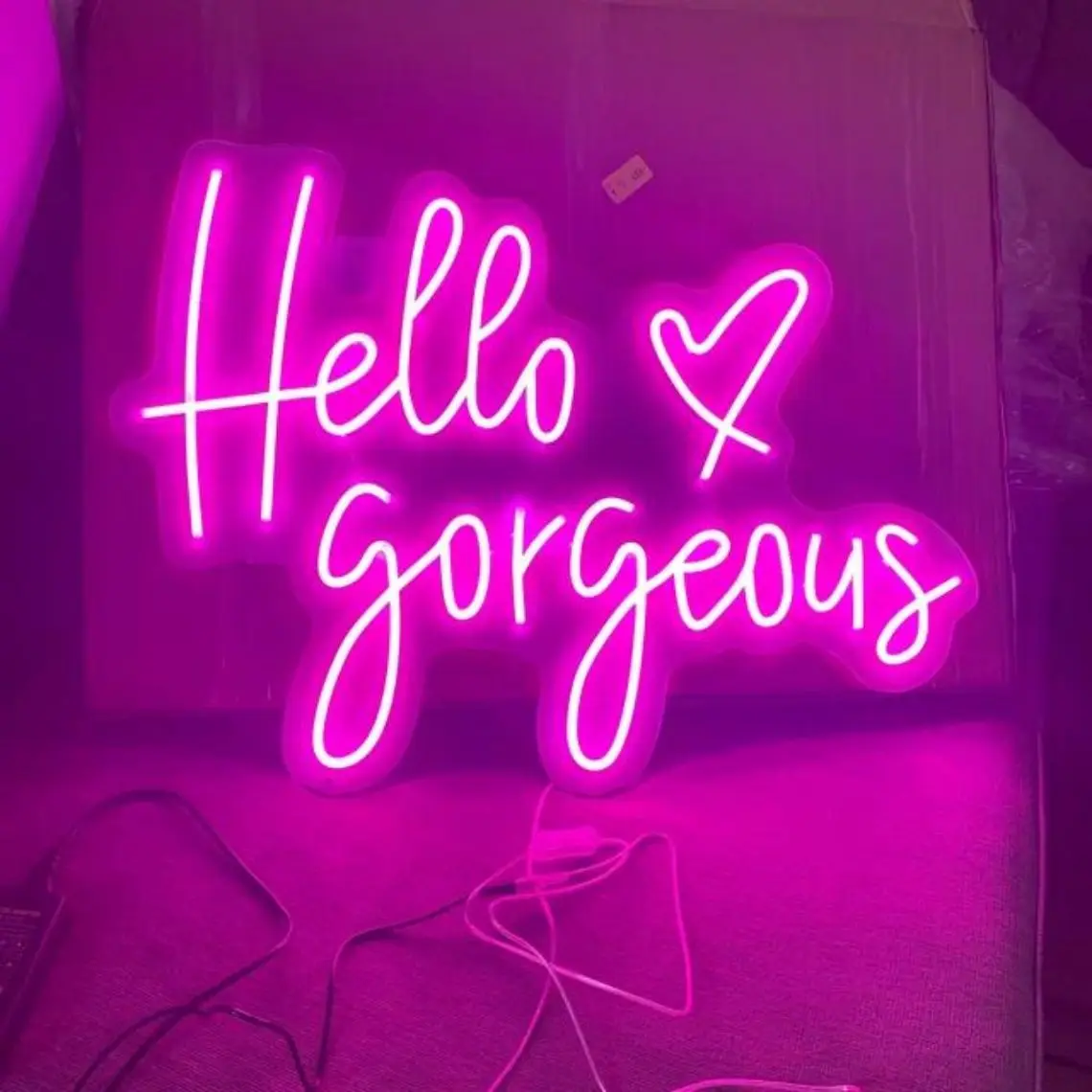 Hello Gorgeous Sign, Neon Sign Bedroom, Neon Sign Custom, Salon Neon Sign, Custom Neon light, Wedding Neon Sign, Neon Light Sign