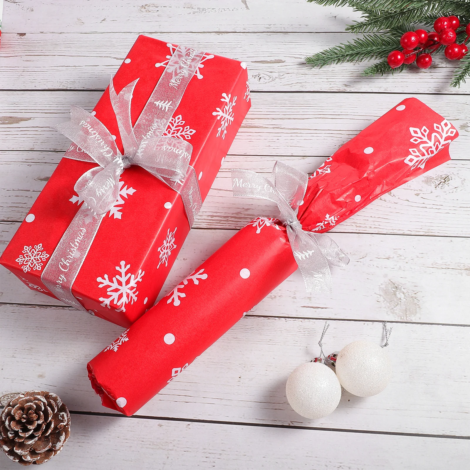 Assorted Wrapping Paper Chriatmas Christmad Bouquet Floral for Bouquets Flower Packaging Rope