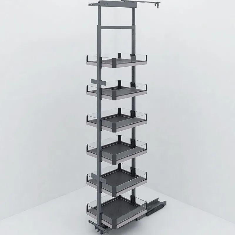 Aluminum alloy high cabinet big monster basket cabinet, seasoning basket high and deep linkage basket, with heavy-duty guide