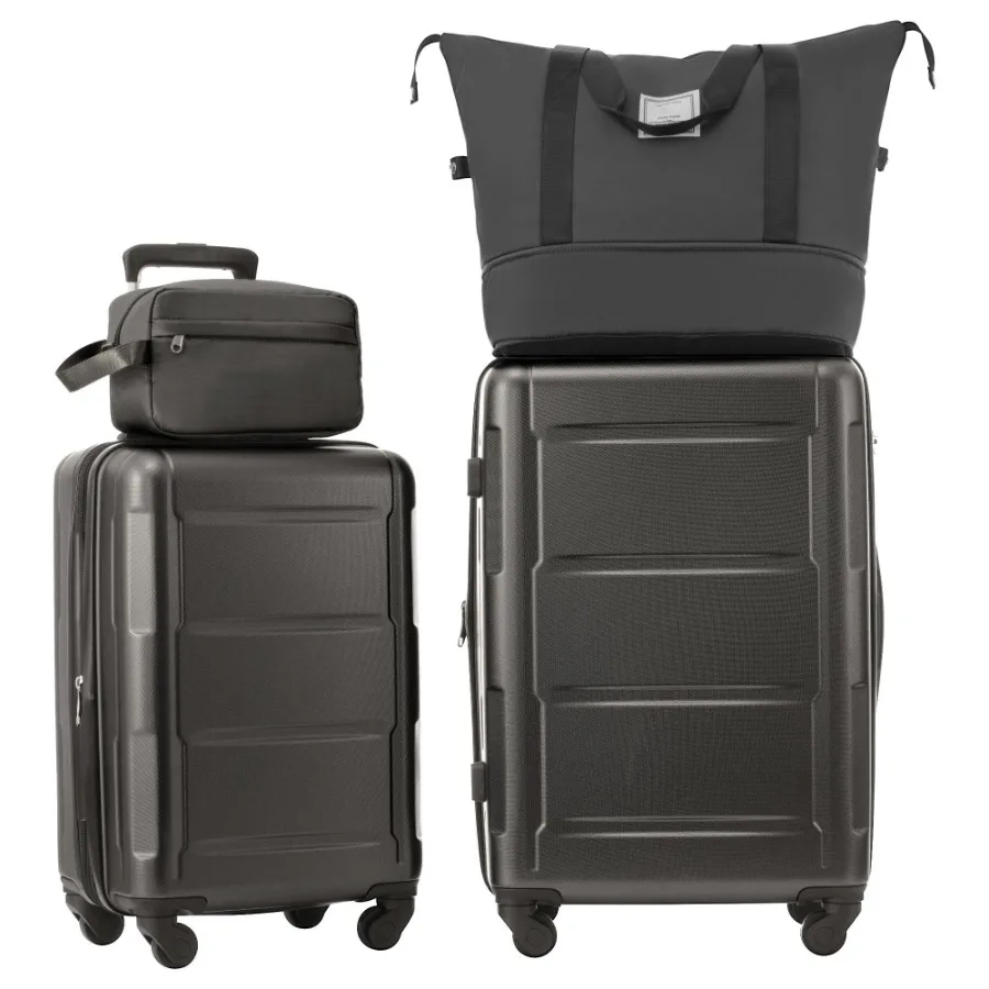 

2 Piece Luggage Set with Bags Expanable Spinner Wheels ABS Lightweight Suitcase with TSA Lock 20inch+24inch