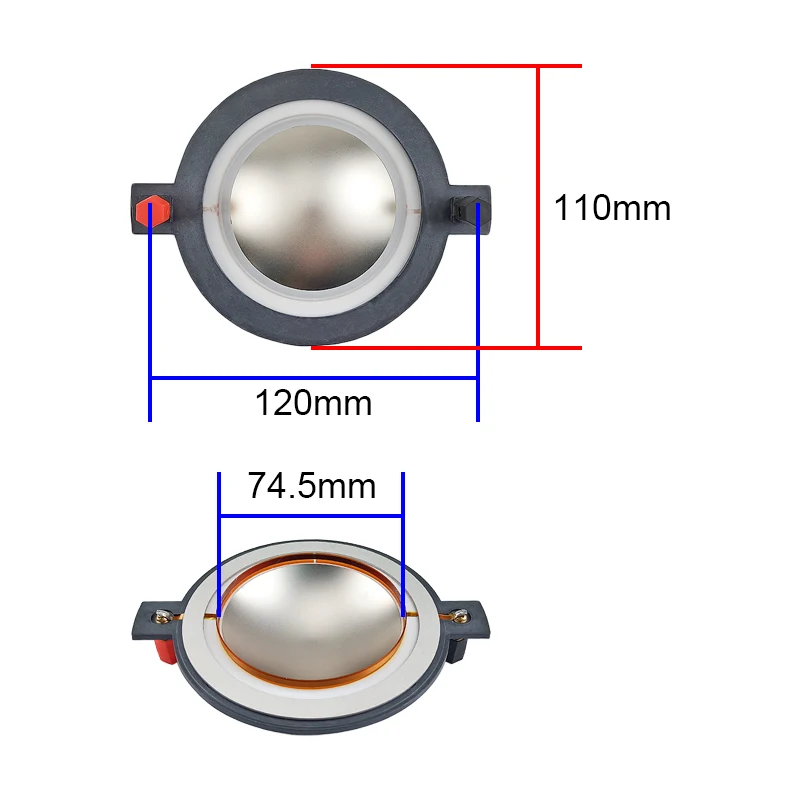 74.46 Flat coil 74.5 Core Tweeter Speaker Voice Coil For B&C DE82-8 MARTIN AUDIO RCF Titanium Film Composite Film edge 1PC