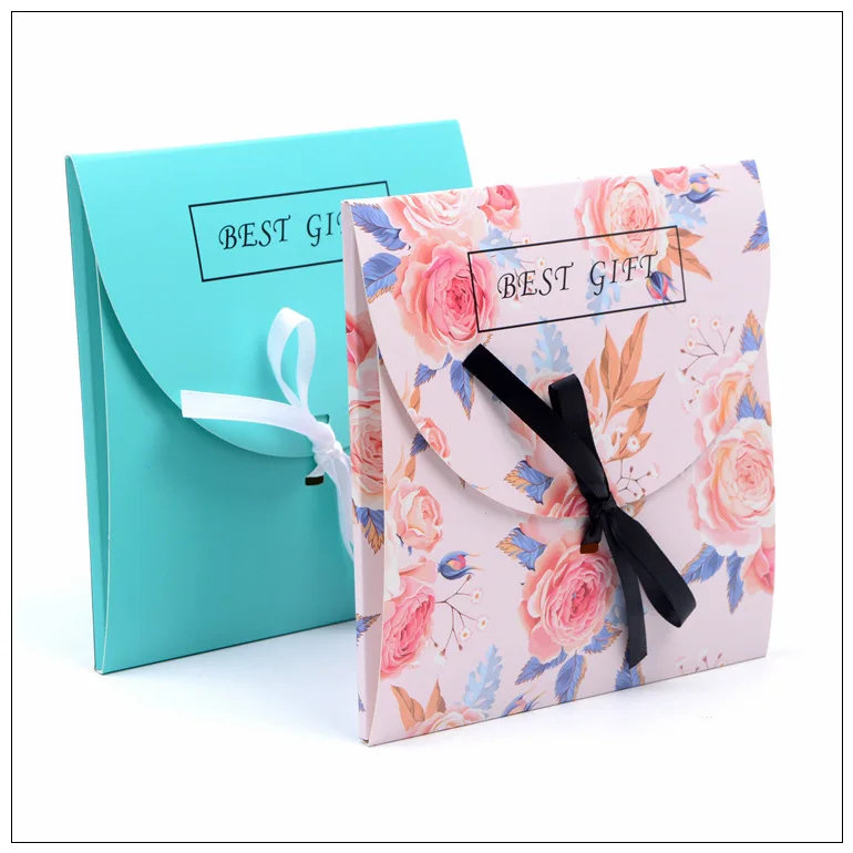 20pcs Surprise Gift Box Packaging Scarf T-shirt Paper Bags Flat Folding Paper Party Boxes