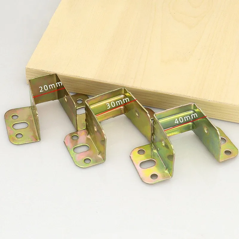 2pcs U Shaped Metal Bed Bracket Bed Frame Fixing Connecting Furniture Rail Hook Brackets Hinge Fitting Connector Lock Hardware