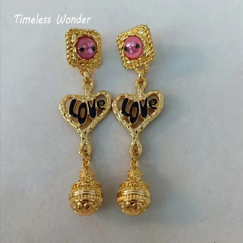 

Timeless Wonder Fancy Zircon Geo Heart Love Stud Earrings for Women Designer Jewelry Gift Brincos Trendy Top Mix Rare Gift 3282