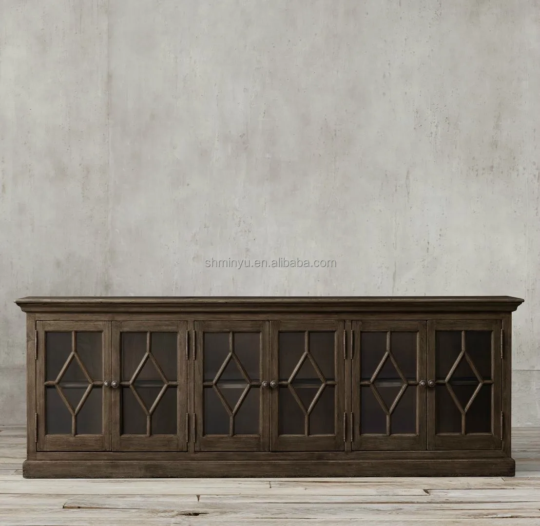 * Factory Direct Selling American Style Solid Wood Vintage TV Cabinet Living Room Furniture Audiovisual Cabinet