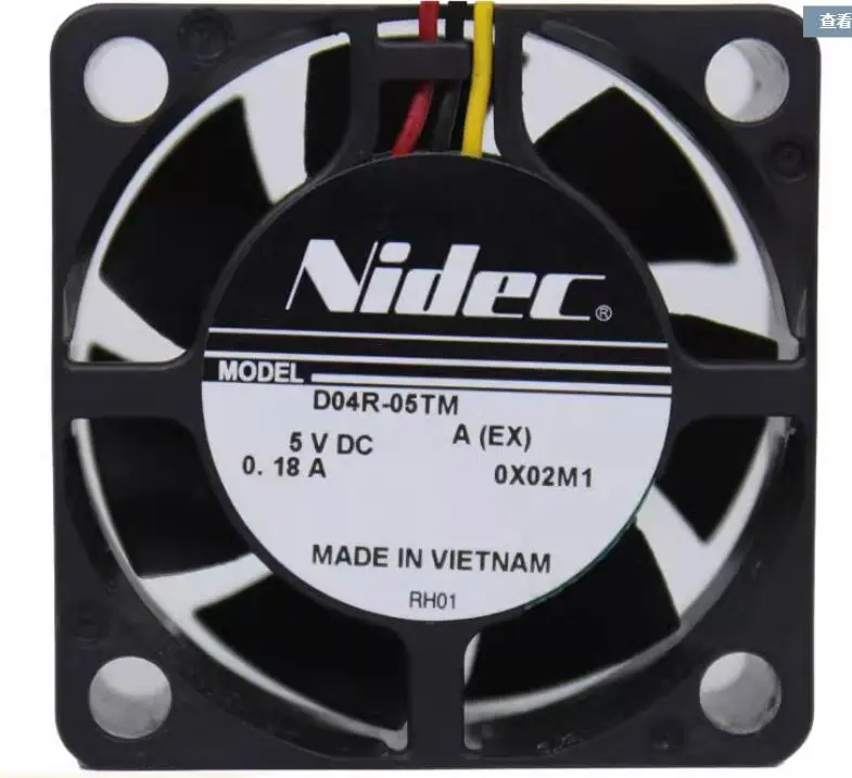 Nidec D04R-05TM DC 5V 0.18A 40x40x15mm 3-Wire Server Cooling Fan