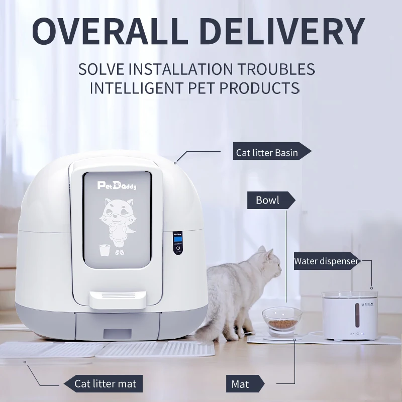 2021 factory price smart Plastic automatic cat toilet pet cleaning for cat toilet