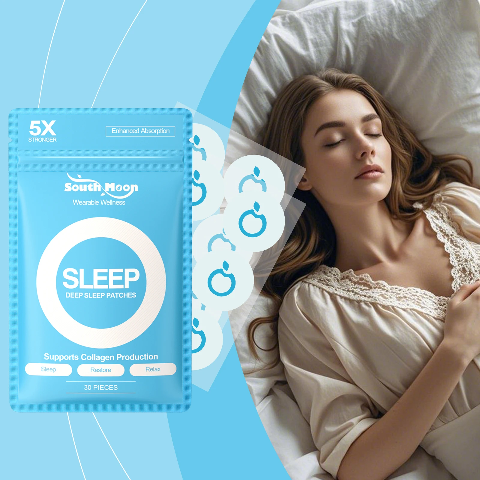 Body Care Patches Relieve Anxiety and Stress Headaches Relax Tight Nerves and Muscles Comfortable Nighttime Sleep Care Patches