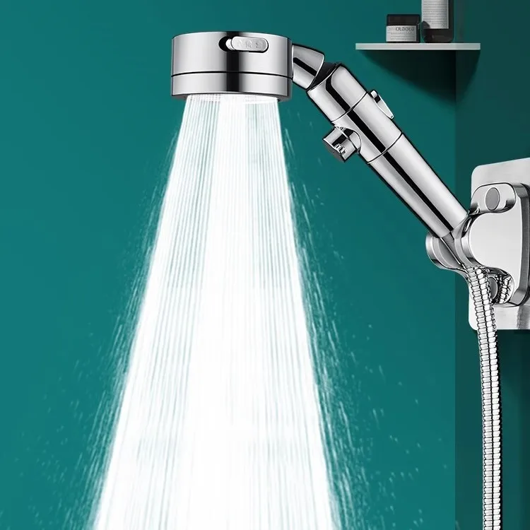 

High Pressure Shower Head, 3-Settings Handheld Showerhead with ON/Off Full Shutoff Push Button and Switch to Control Flow