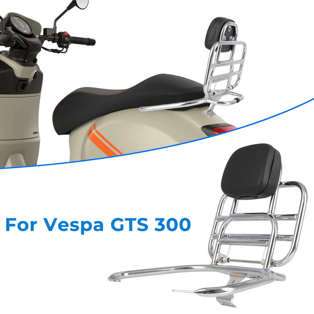 Folding shelves For VESPA GTS 300 GVS 300 2013-2024 Backrest Rear Back Pad Luggage Rack Motorcycle Accessories GTS300 GVS300