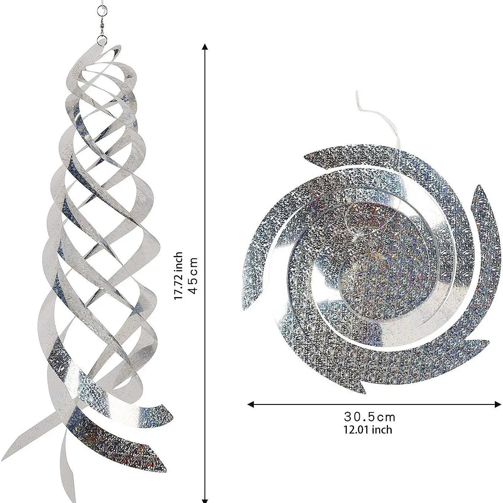 4x Wind Spinner น้ําหนักเบาตกแต่งสวนของขวัญตกแต่งแขวนประติมากรรมหมุนสําหรับ Patio ภายนอกบ้านระเบียง Backyard