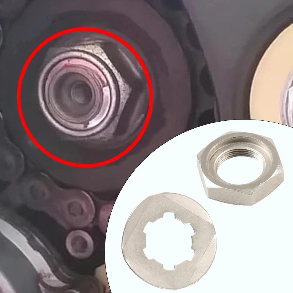 For Yamaha Breeze Grizzly 125 YFA1 Tri Z Raptor Warrior 350 Front Sprocket Lock Nut with Bolt Washer 90179-20255 90215-21239