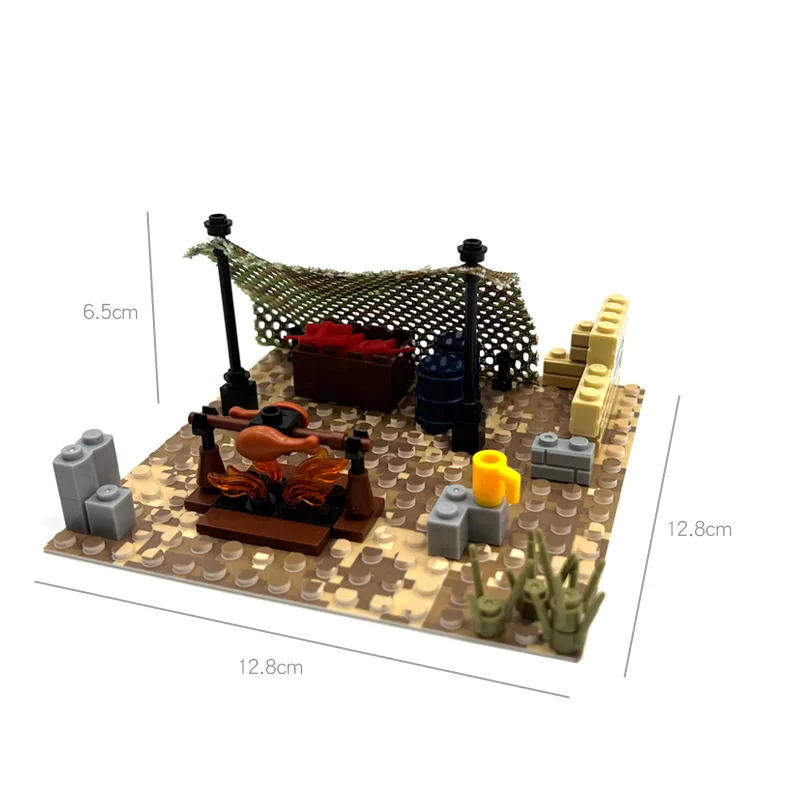 

MOC Rocket artillery DIY desert military scene assembly small particle building block wholesale