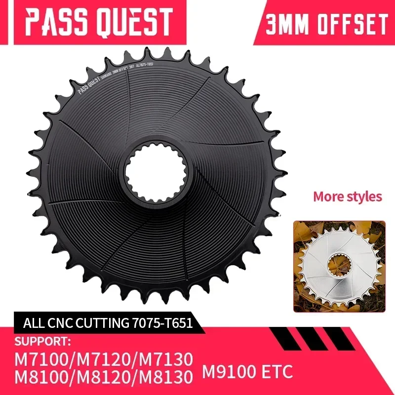 3mm Offest for M6100 M7100 M8100 M9100 Crankset BOOST Direct Mount AERO MTB Round Narrow Wide Chainring