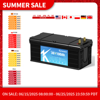 New 12V 24V 36V 48V 100Ah 120Ah 135Ah 200Ah LiFePO4 Battery Deep Cycle Built-in Smart Bluetooth BMS Rechargeable for RV/Camper
