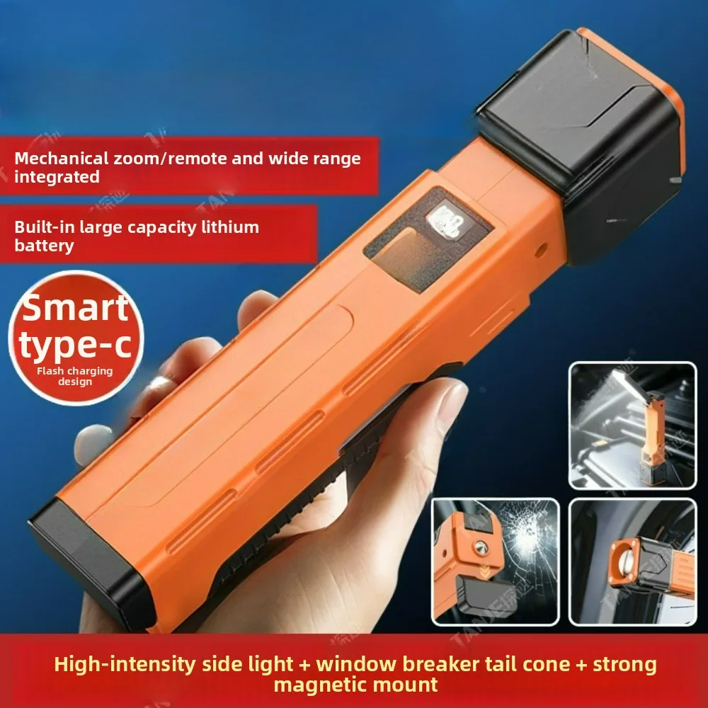 

Портативный перезаряжаемый светодиодный рабочий фонарь COB, складной с магнитным основанием, многофункциональный светильник для палатки для наружного ремонта авто