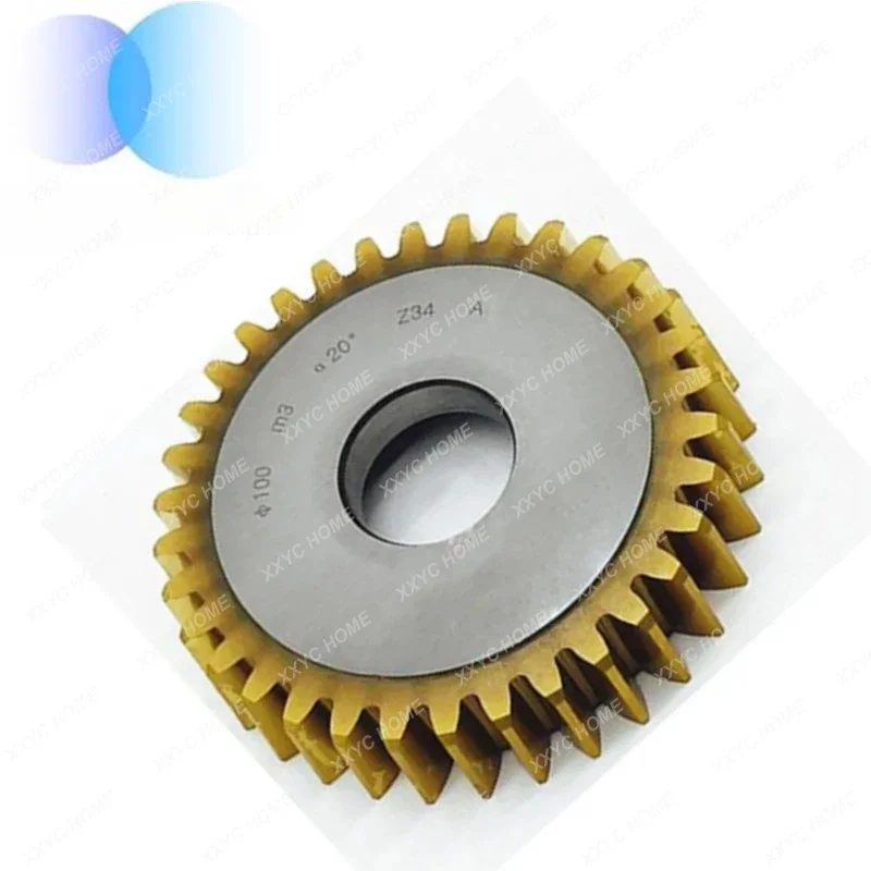 Diameter 100mm Bore 44.45mm M2.25 PA30 Coated Degree Disc Shape Straight Tooth Gear Shaper Cutter