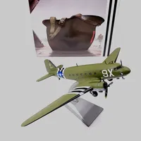 Diecast 1/100 Scale C47 C-47 J8 CU L4 Transport Aircraft Airfreighter Conveyor Plane Military Airplane Model Toy For Collection