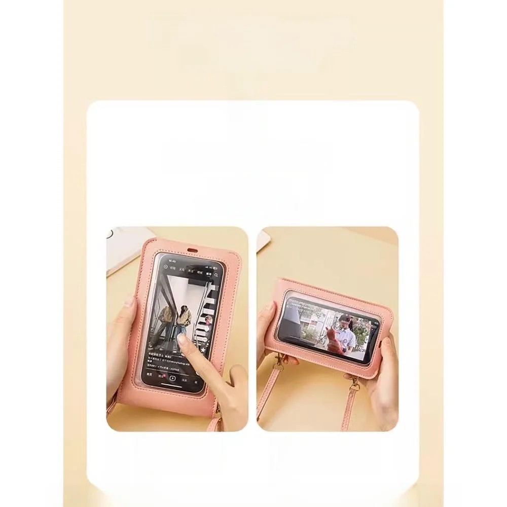 

Мочный чехол для телефона через плечо с сенсорным экраном, милый модный брелок из искусственной кожи, маленькая разная сумка, кошелек для монет для женщин