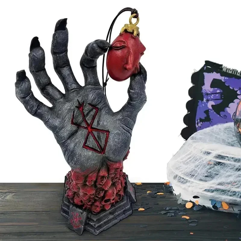 Berserk Hand Of God Resin Mad God Grim Reaper Devil Right Hand Of Berserk Skull Rune Anime Halloween Evil Figure Decor