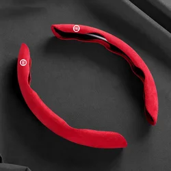 Suede Car Interior Steering Wheel Cover Anti-Slip Protector Shell For FIAT Punto 500 Ducato Grande Bravo Abarth Panda Croma Tipo