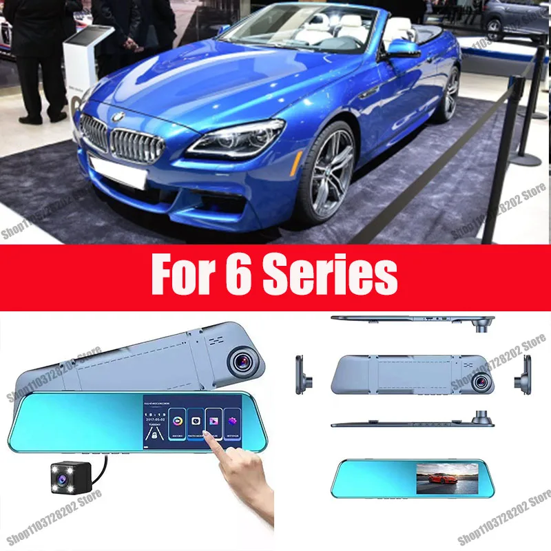 

For BMW 6 Series Mirror Camera for Car Touch Screen Video Recorder Rearview mirror Dash Cam Front and Rear Camera Mirror DVR