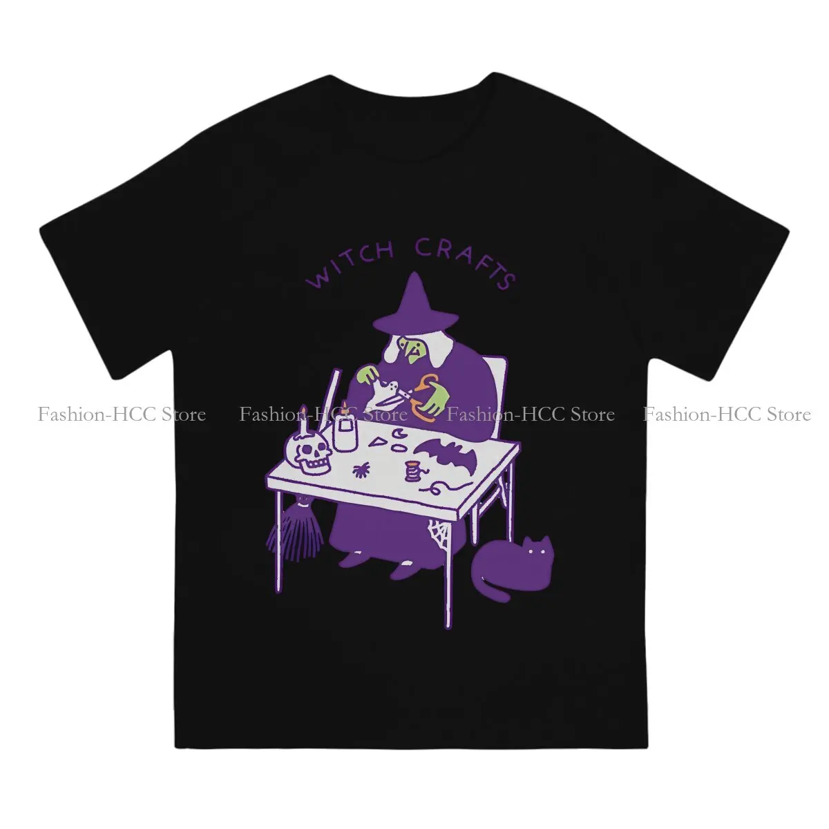 Witch Crafts Special TShirt Black Cat Top Quality New Design Graphic  T Shirt Short Sleeve