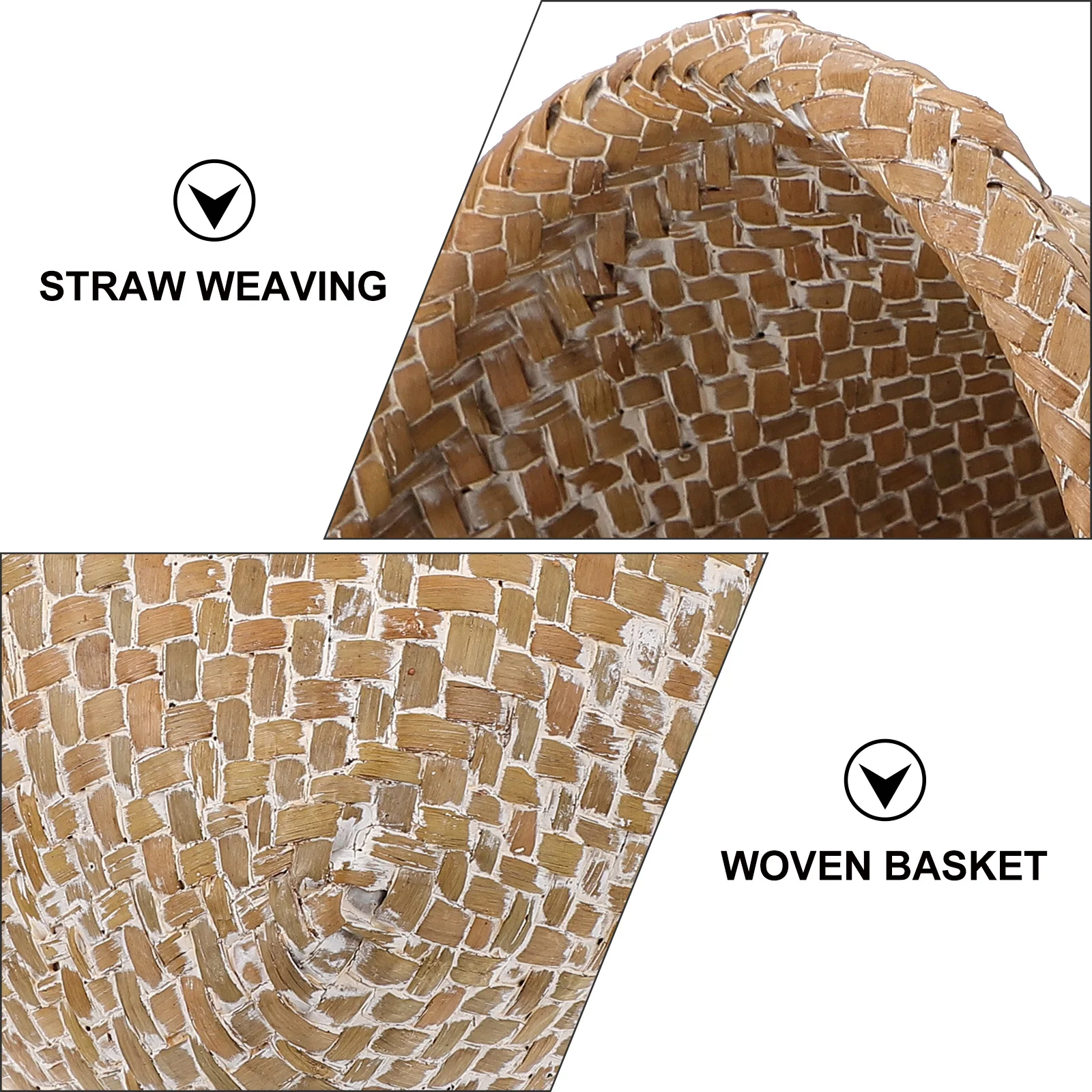 

Natural Woven Flower Basket Delicate Home Storage Organizer Multifunctional Bedroom Paper Bin Sundries Basket Decorative