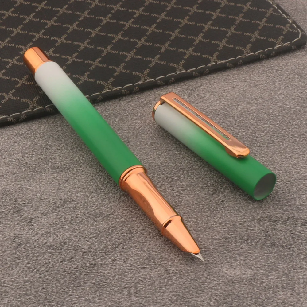 1pc Hohe Qualität Metall Brunnen stift Farbverlauf Schule Student Büro Geschenke Schreibwaren tinte stifte – Detail 7