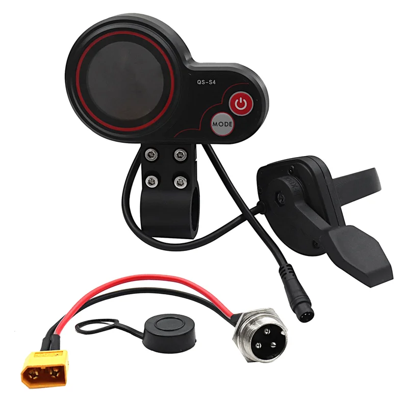 

Dropship-QS-S4 36V-60V Thumb Throttle LCD Display Meter Kit+XT-60 Cable For Zero 8 9 10 8X 10X Electric Scooter 6PIN Display