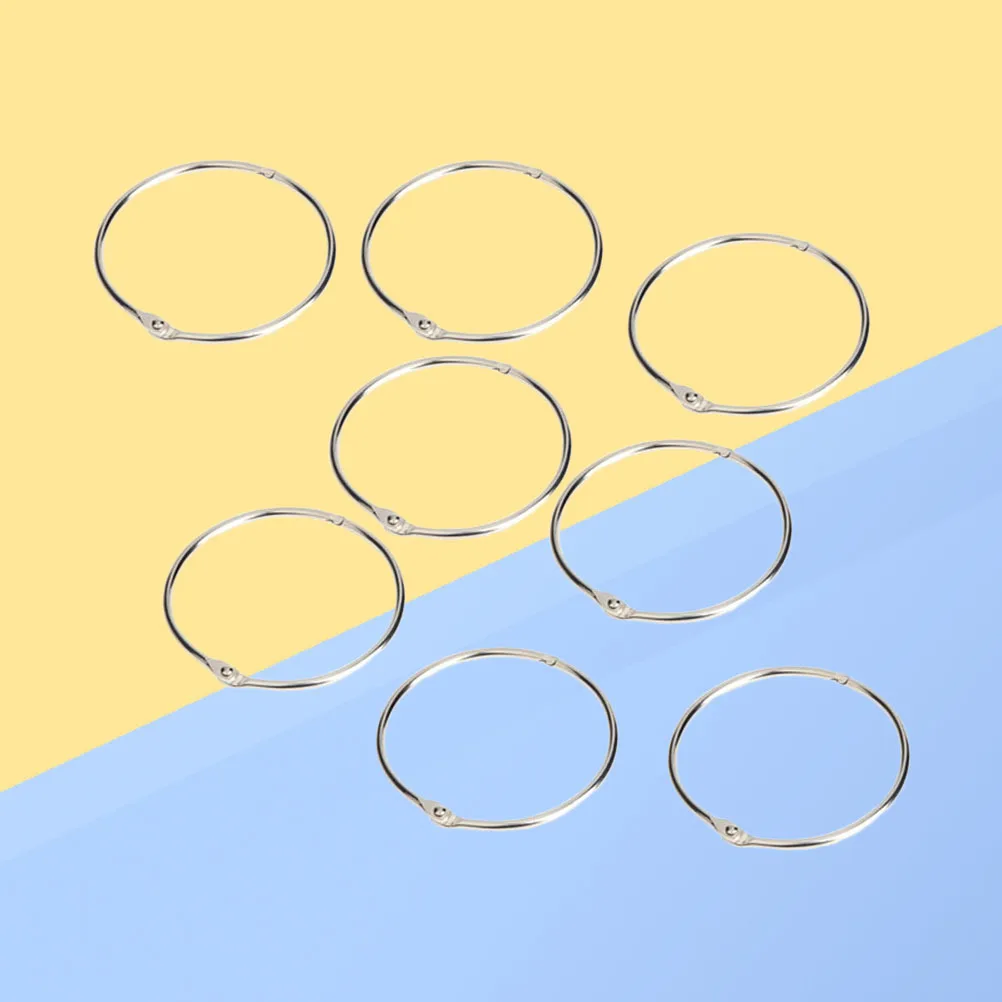 

50Pcs Silver Finish Steel Book Rings Loose Leaf Binder Rings for Schools Offices Home Easy to Operate No Spring Design