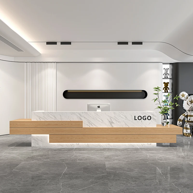 Modern Design Reception Desk For Beauty Salon Durable Low-Priced Front Counter Sport Center Office Desk