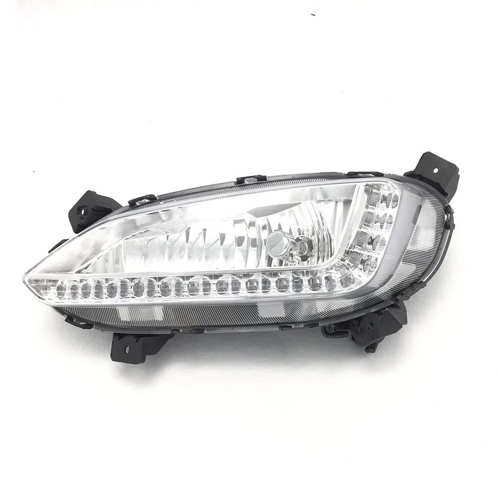 Fog Lamp DRL For Hyundai Santa Fe Maxcruz 2013 2014 2015 2016 Front Bumper Fog Light Foglight Foglamp Day Running Lamp Headlight