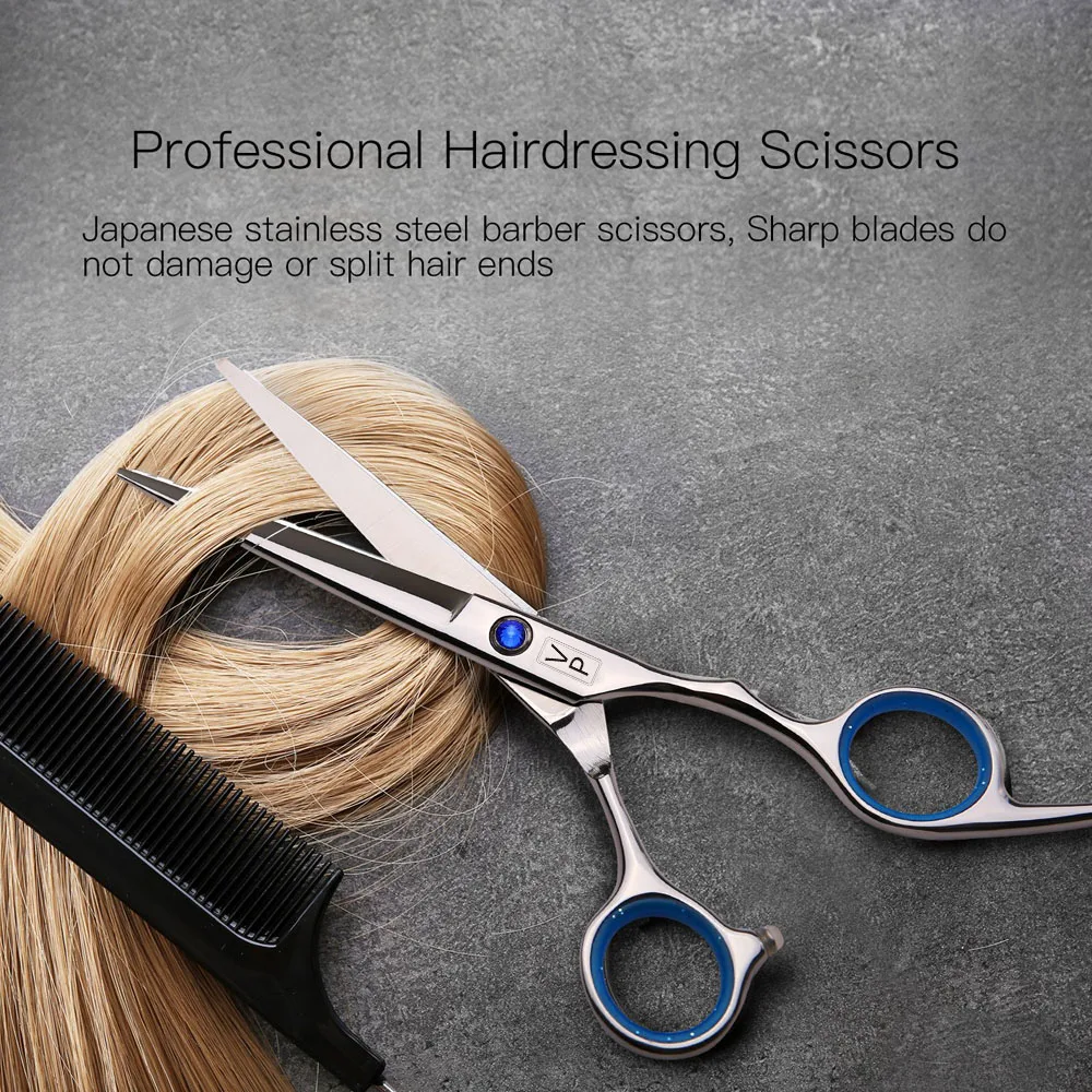 Professional Hairdressing Haircut Scissors 6 Inch 440C Barber Shop Hairdresser\'s Cutting Thinning Tools High Quality Salon Set