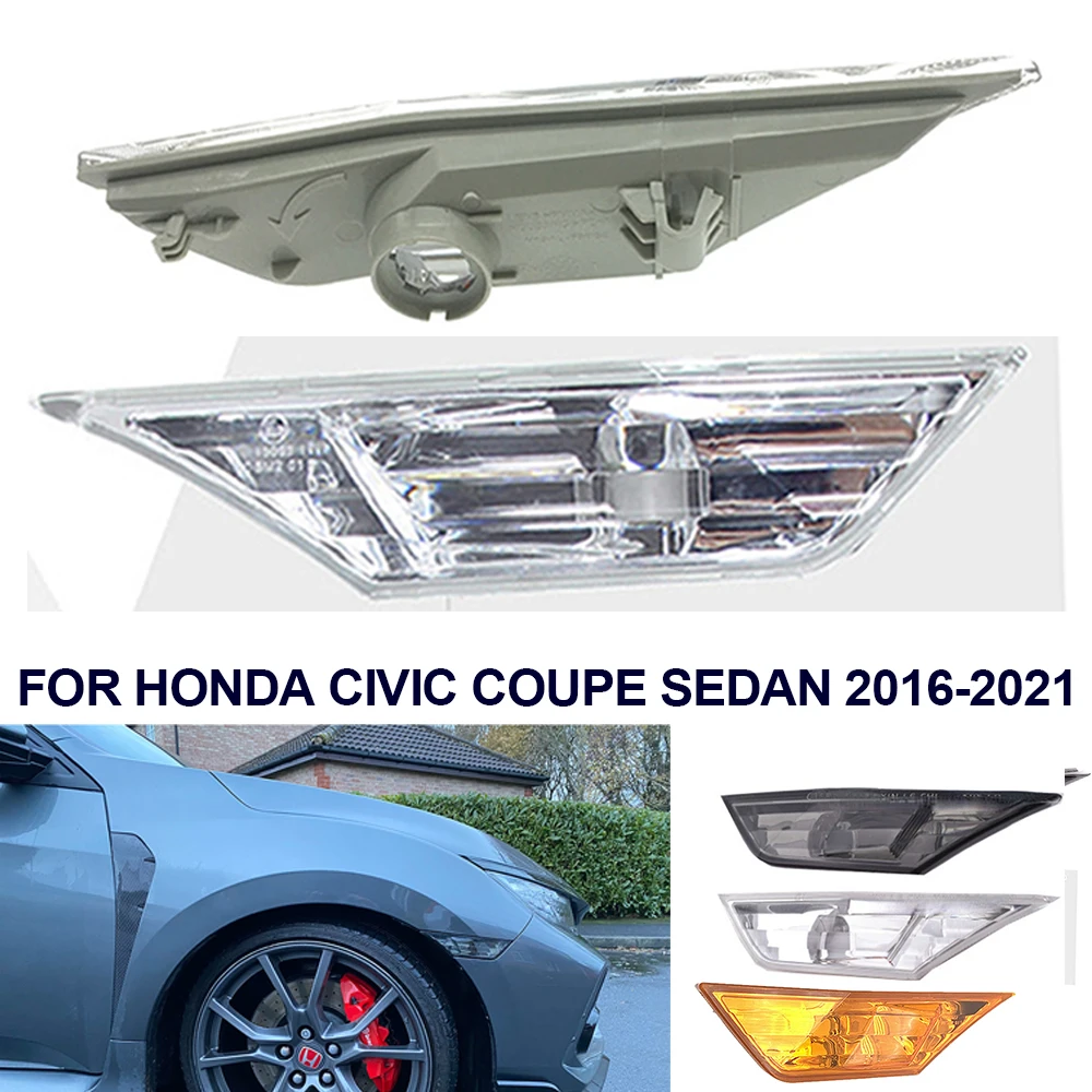 

Side Marker Light For HONDA CIVIC 2016 2017 2018 FC1 34350-TET-H01 34300-TET-H01 Turn Signal Fender Leaf Lamp Housing Reflector