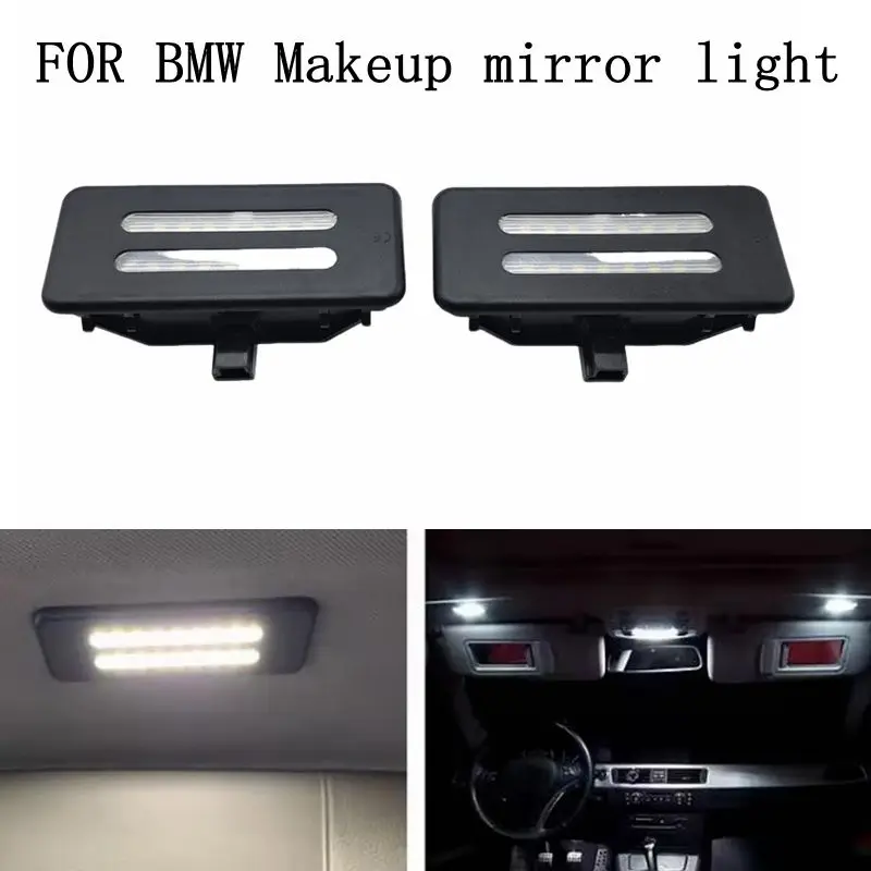

Car LED Interior Sun Visor Vanity Mirror Lamps For BMW X5 E70 X3 F25 E90 E91 E92 E60 E61 X6 E71 E72 X1 E84 Reading Lights