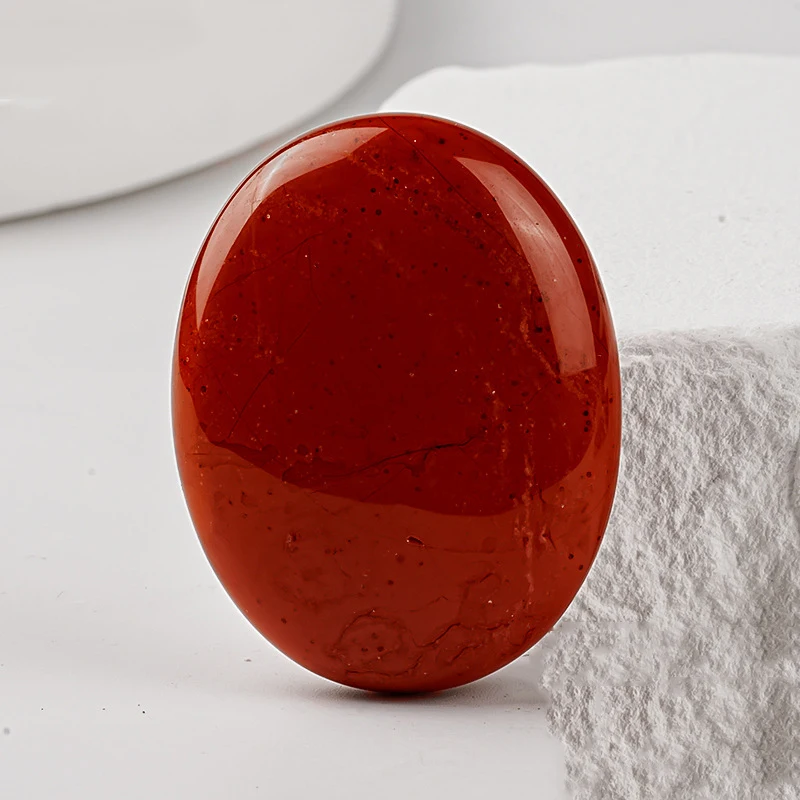 1 قطعة الحجر الطبيعي البيضاوي العقيق الجمشت الوردي خرز كريستالي شفاء كريستال تدليك الحجر #6