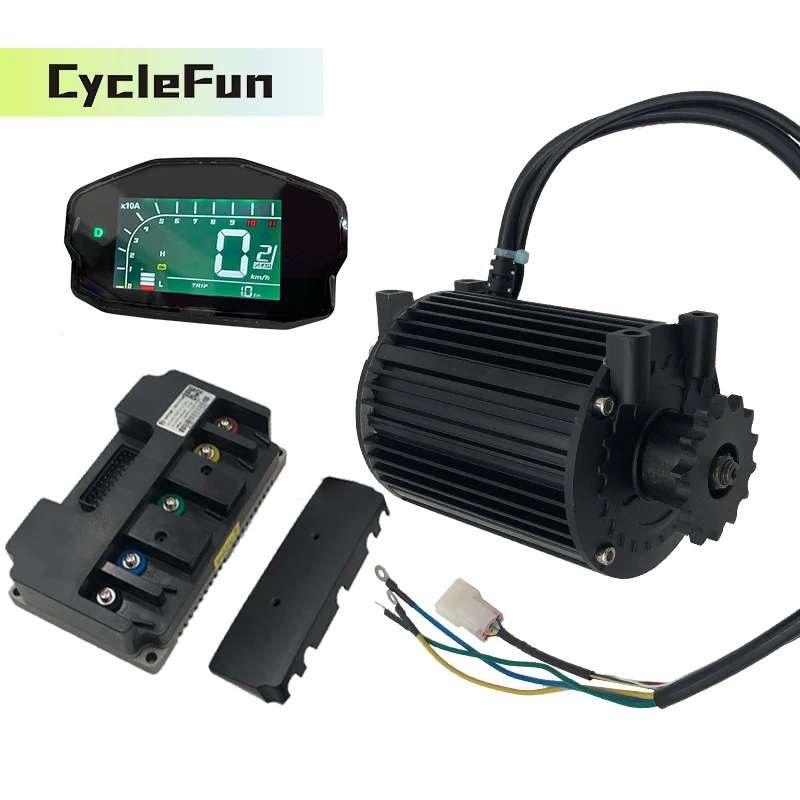 

1000W QS90 Mid Drive Motor 72V 55KPH with Fardriver ND72260 Controller DKD Screen For Conversion Kit For E-motorcycle