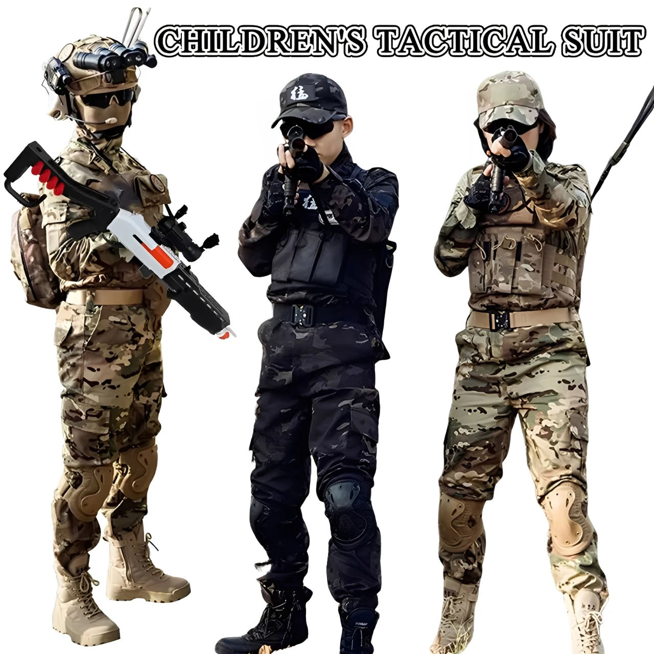 

Children'S Military Tactical Training Uniform Set Special Forces Outdoor Combat Costume For Field Hunting Camping Clothing Use