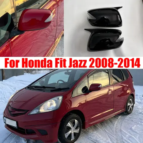 För Honda Fit Jazz 2008 2009 2010 2011 2012 2013 2014 Backspegel med bullhorn och ljussvart kolfibermönster 10 best sales 2009 Honda Fit - №10