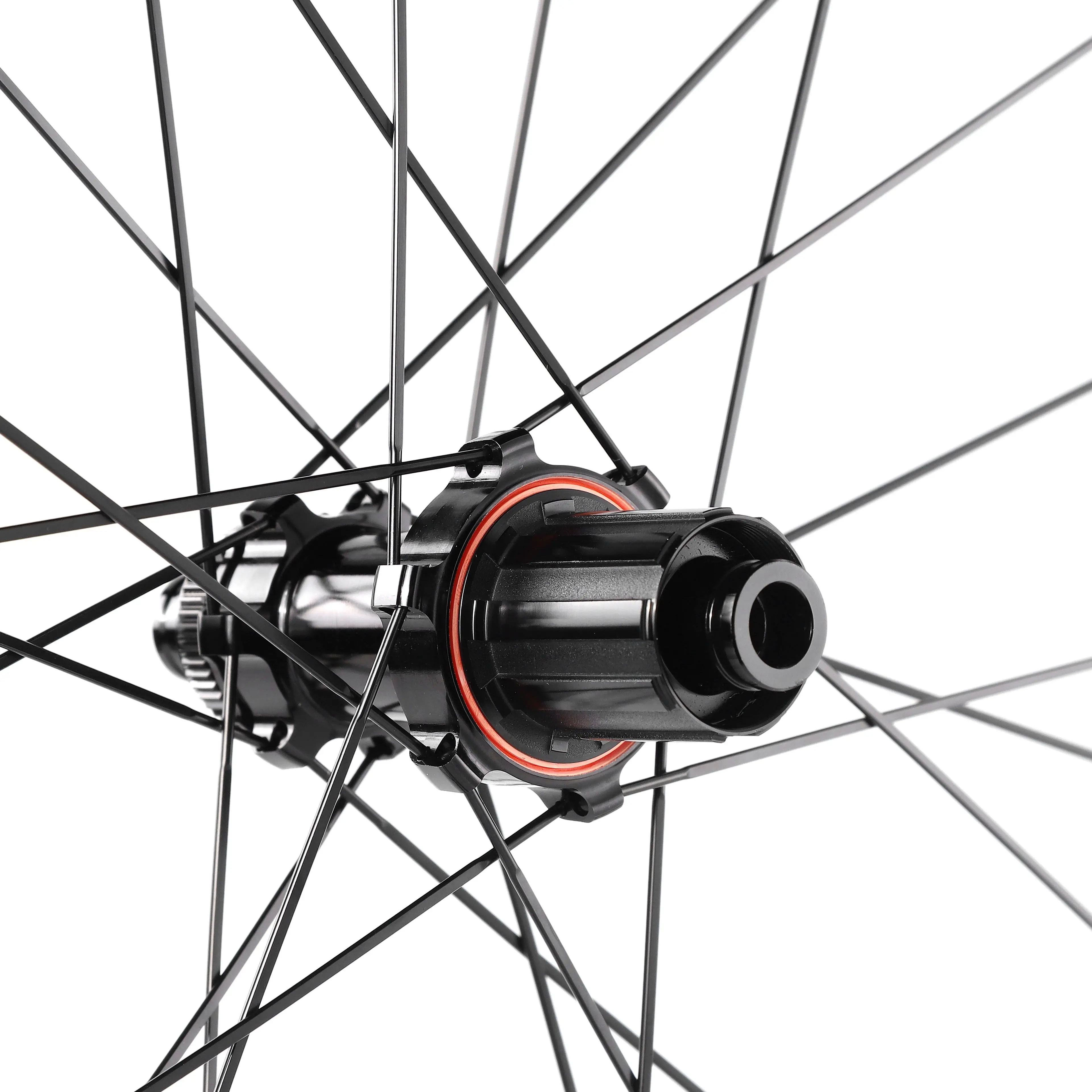 Ruedas de bicicleta de carretera de carbono 700c y 35mm de altura, freno de disco, cubo de trinquete 36T, rueda de ciclismo, superficie UD con juego de ruedas de disco de carbono sin cámara