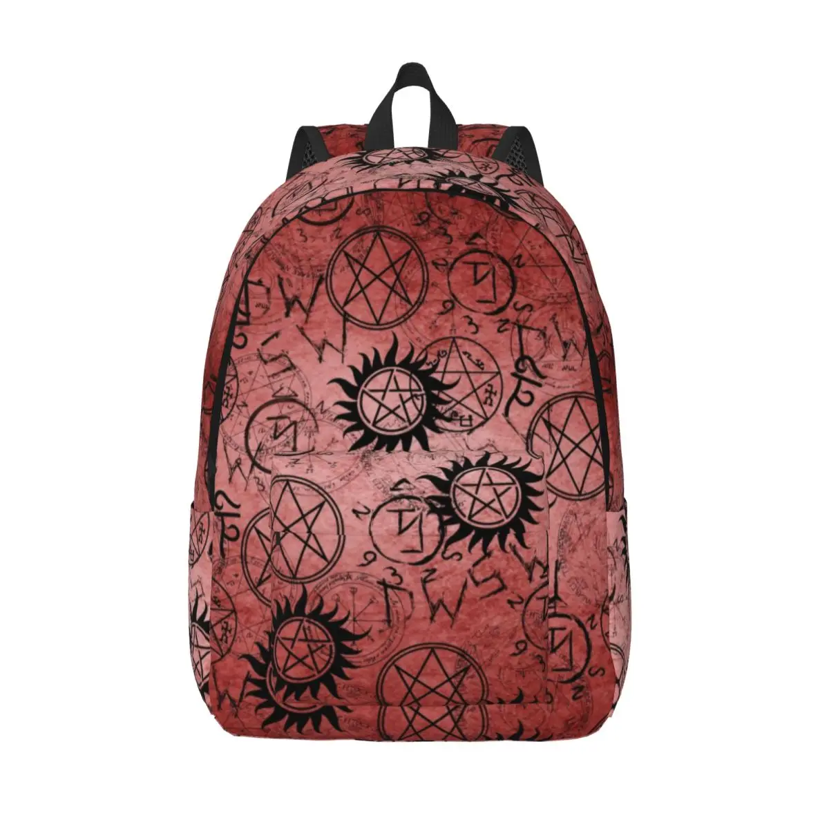 Sac à dos Cool Smile Natural Red avec poche pour hommes et femmes, sac à dos d'affaires étudiant, sac lancé par le collège