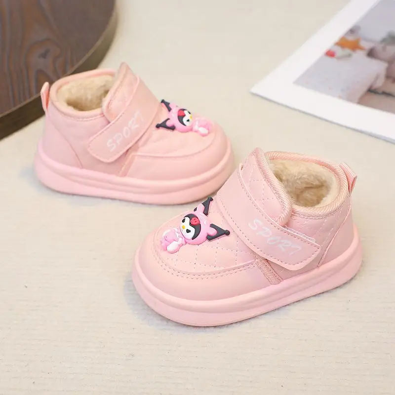 شتاء جديد الأطفال الأحذية القطنية للفتيات الفتيان موضة لينة أسفل المضادة للانزلاق تنوعا الدفء أحذية قطنية حذاء كاجوال