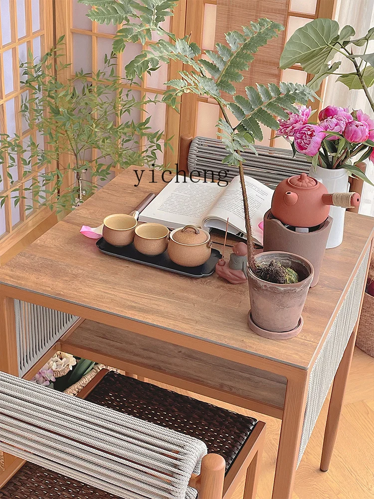 LX Balcony Table and Chair Rattan Chair Modern Minimalist casual Small Apartment Can Be Stored